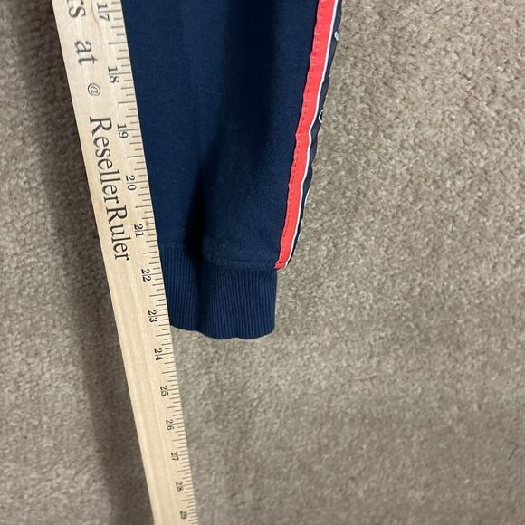 Jack & Jones Joggers Mens Small Navy Blue Skinny Fit Slogan Leg Tape Sweatpants - Picture 7 of 10